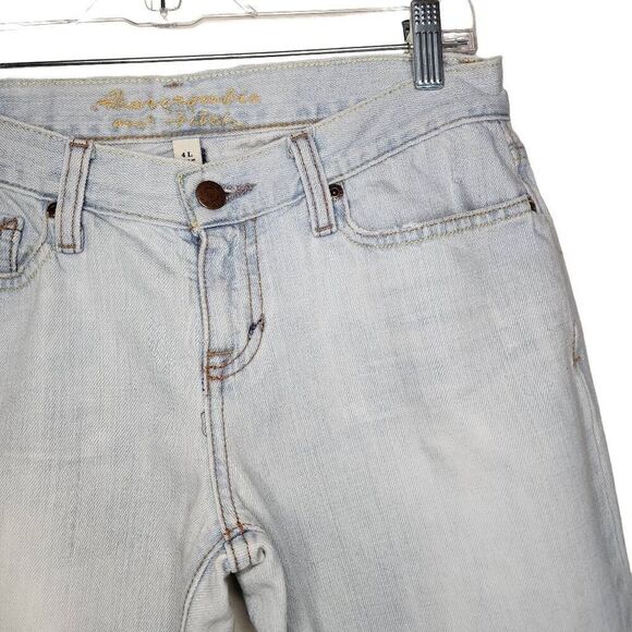 Abercrombie & Fitch Women Jeans, Light Wash "Madison" Bootcut Jeans, Sz 4 Long - Picture 5 of 11